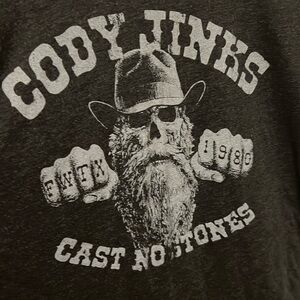 Cody Jinks Cast No Stones Tee Size Med Dark Gray